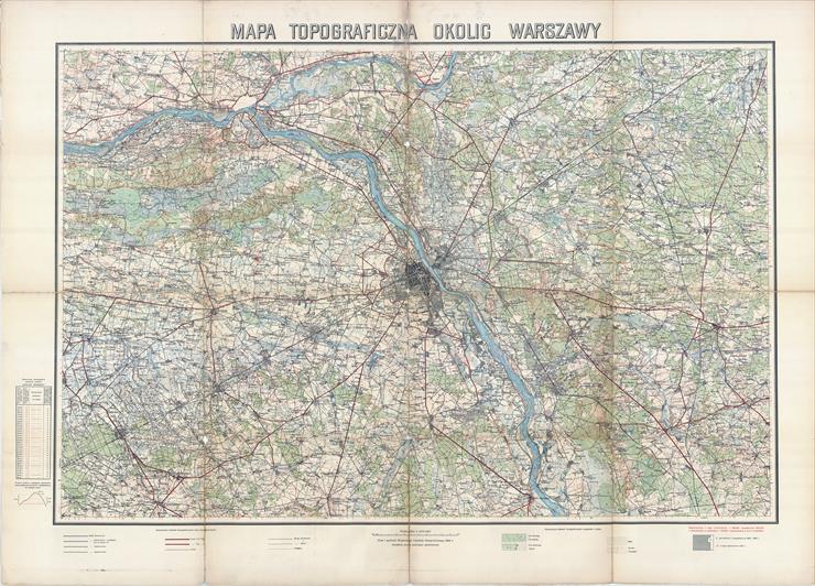 Mapy Polska przedwojenna wysoka rozdzielczość - MAPA_TOPOGRAFICZNA_OKOLIC_WARSZAWY_100K_1924.jpg