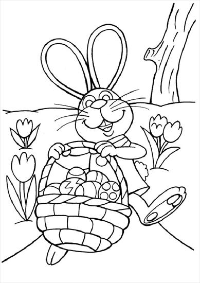 Wielkanoc - WIELKANOC króliki - kolorowanka 57.GIF