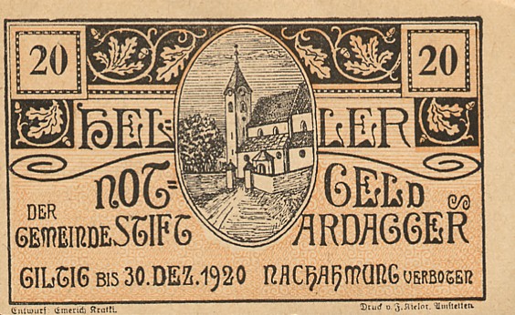 Banknoty Austria Notgeld - AustriaNotgeld-20Heller-1920-Ardagger_f.jpg
