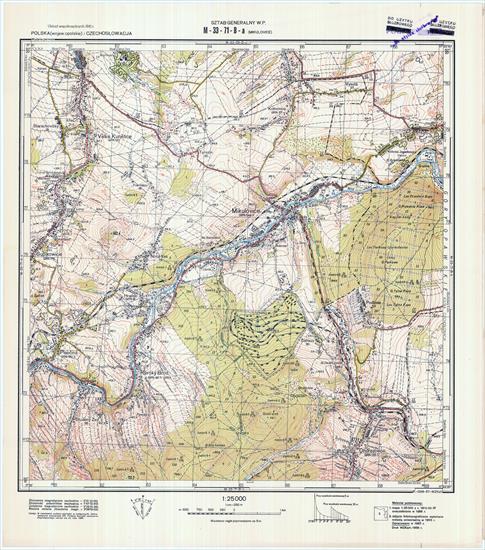 Mapy topograficzne LWP 1_25 000 - M-33-71-B-a_MIKULOVICE_1957.jpg