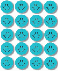 bużki - stickers_blue_smile_face_spearmint_scented_sticker.gif