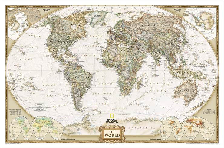 Mapy National Geographic. 539 map. Wysoka jakość - World Map - Political Antique 2007.jpg