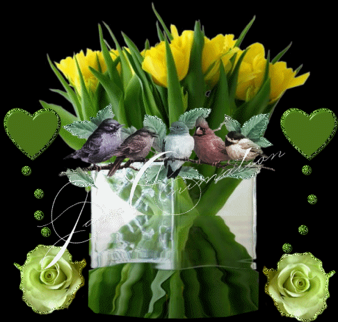GIFY GIFKI GIFOWNIK    - tulipanki i ptaszki.gif