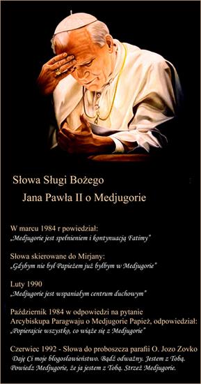 Medjugorje - JPII o Medjugorie.jpg