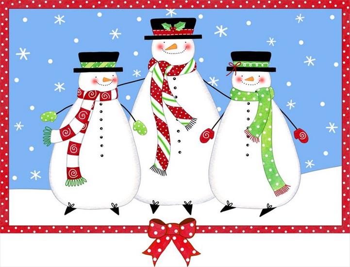 Motywy do wklejenia     Boże Narodzenie - Snowmen Friends.jpg