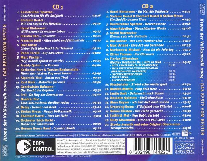 Krone der Volksmusik 2004 - CD2 - Krone der Volksmusik - 2004 - Back.jpg