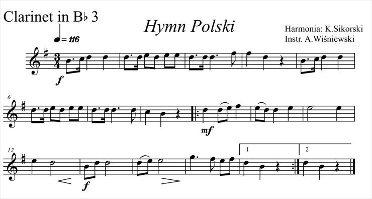 Hymn RP - ins. Wiśniewski F- dur - Finale 2005 - Hymn Polski.partytura - 007 Clarinet in Bb 3.jpg