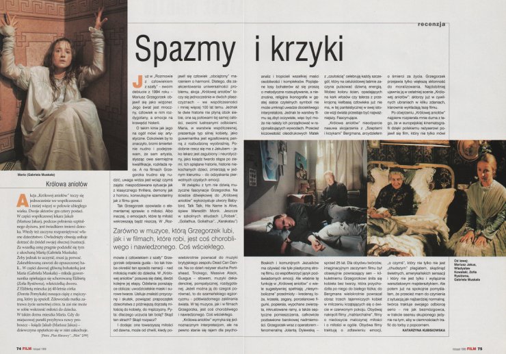 K - Królowa aniołów 1999, reż. Mariusz Grzegorzek Gabriela Mus...rota Pomykała, Władysław Kowalewski. Film nr 11, XI  1999.jpg