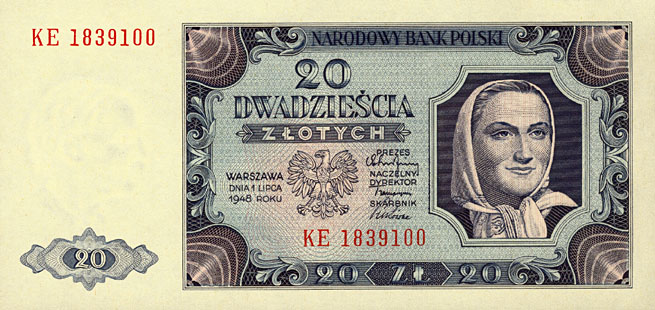 banknoty,monety polskie i nie tylko - 20zl1948A.jpg