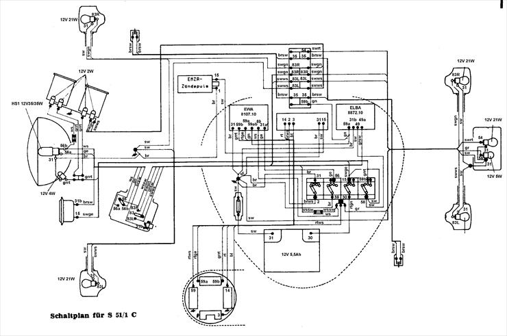 Schematy Motorowerów - Simson S51C.gif