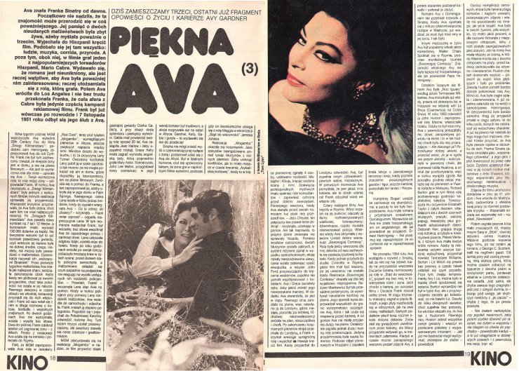 Gwiazdy filmu, TV, muzyki i sportu, skany - Ava Gardner, Ekran nr 15, 16 IV 1987.jpg