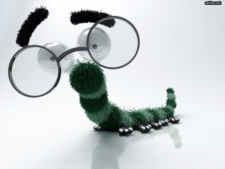 zwierzaki 3D - 3D gąsienica.jpg