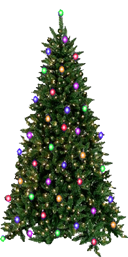 Prezenty od Chomiczków Dziękuję  - Twinkling Christmas tree Multicolor 1.gif