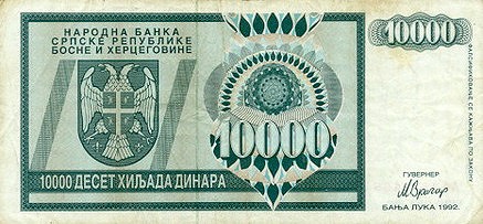 BOŚNIA I HERCEGOWINA - 1992 - 10 000 dinarów Serbów bośniackich a.jpg