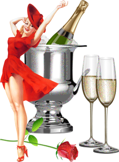 Gify-Urodzinowe - urodzinowe kobietka szampan kwiatyyyy98.jpg.gif