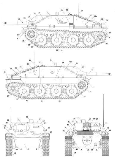 STM 05 - Jagdpanzer 38t Hetzer niemieckie działo pancerne z II wojny światowejscale 1-25B4 - 08.jpg