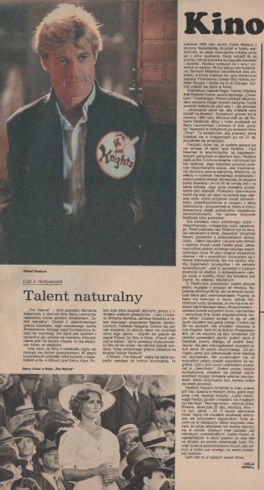 Recenzje i opisy ... - Natural, The Baseballista 1984, reż. Barry Levin...sworth, Barbara Hershey. Film nr 51, 16 XII 1984.jpg