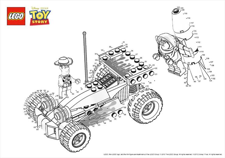 Labirynty i łączenie kropeczek z bohaterami bajek  195 szt. - 001 Lego Toy Story 2.jpg