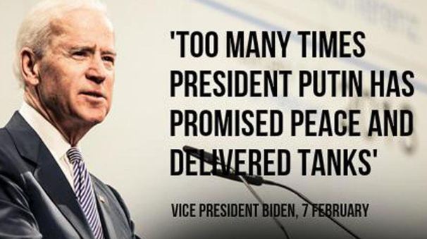  2 0 1 6 wg dat - Zbyt wiele razy prezydent Putin obiecywał pokój a p...ł czołgi - Wiceprezydent USA Joe Biden - 08.02.2015.JPG