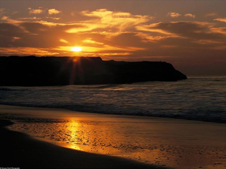 Plaże - Central Coast Sunrise, California - 1600x1200 -.jpg