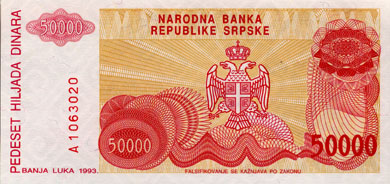 BOŚNIA I HERCEGOWINA - 1993 - 50 000 dinarów Serbów bośniackich b.jpg