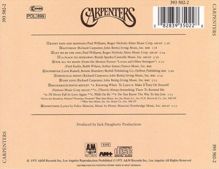 1971 - Carpenters 320 kbps - Back.jpg