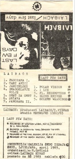 Laibach - 1983 - Laibach-Last Few Days - folder.jpg